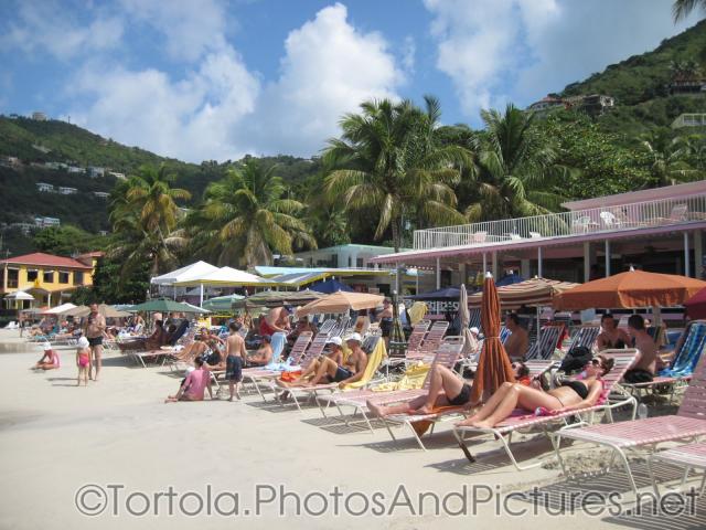 People on beach chairs at Cane Garden Bay in Tortola.jpg
