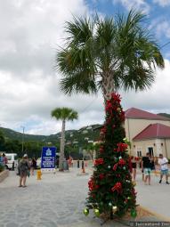 Christmas Palm Tree at Tortola Cruise Port
