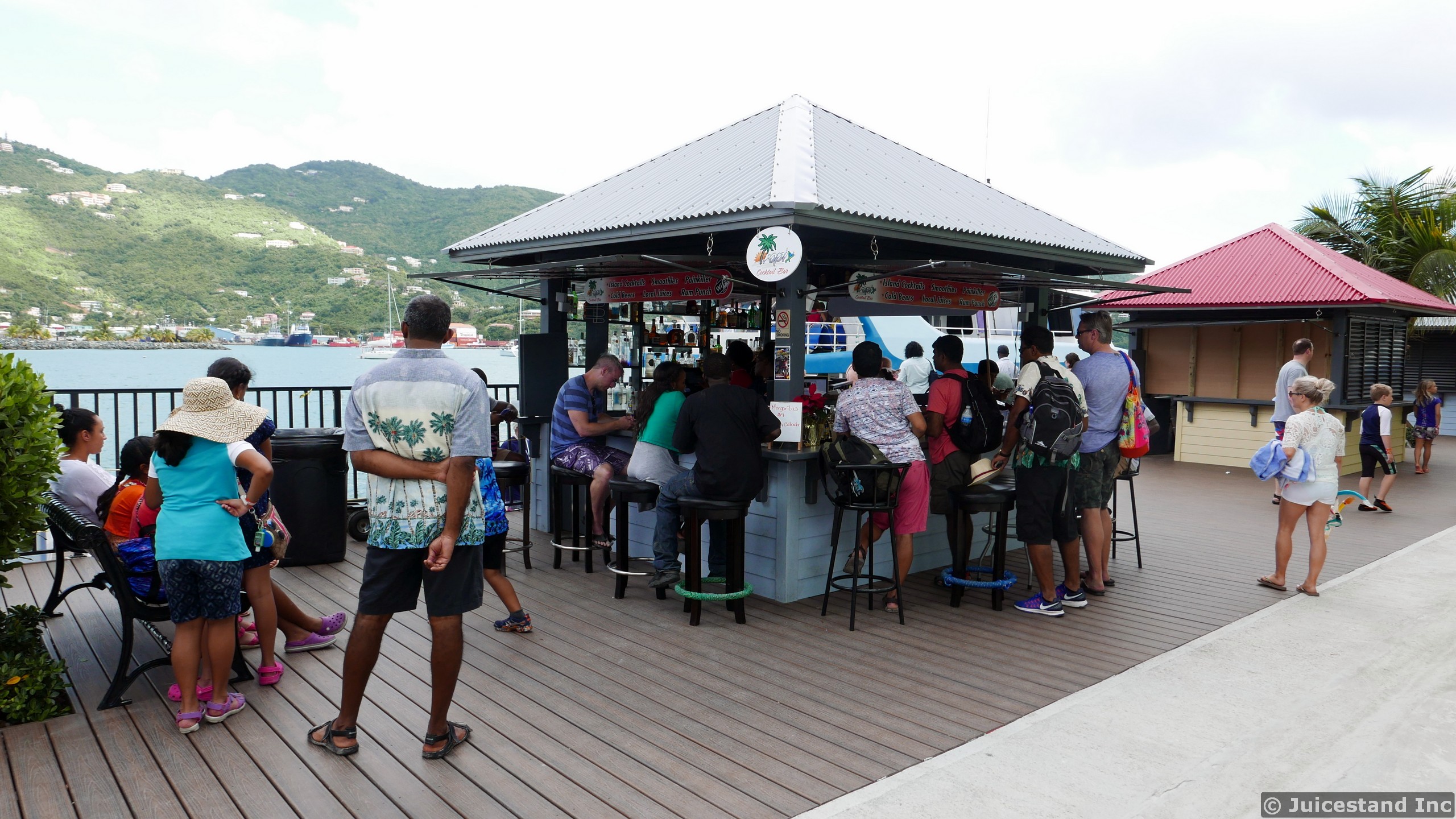 Cruise Guests at Tropix Cocktail Bar in Tortola
