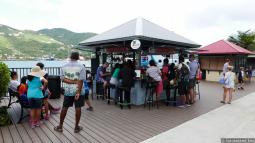Cruise Guests at Tropix Cocktail Bar in Tortola