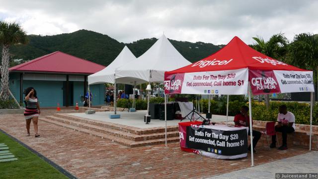 Digicel Cell Phone Service Stand at Tortola Cruise Terminal
