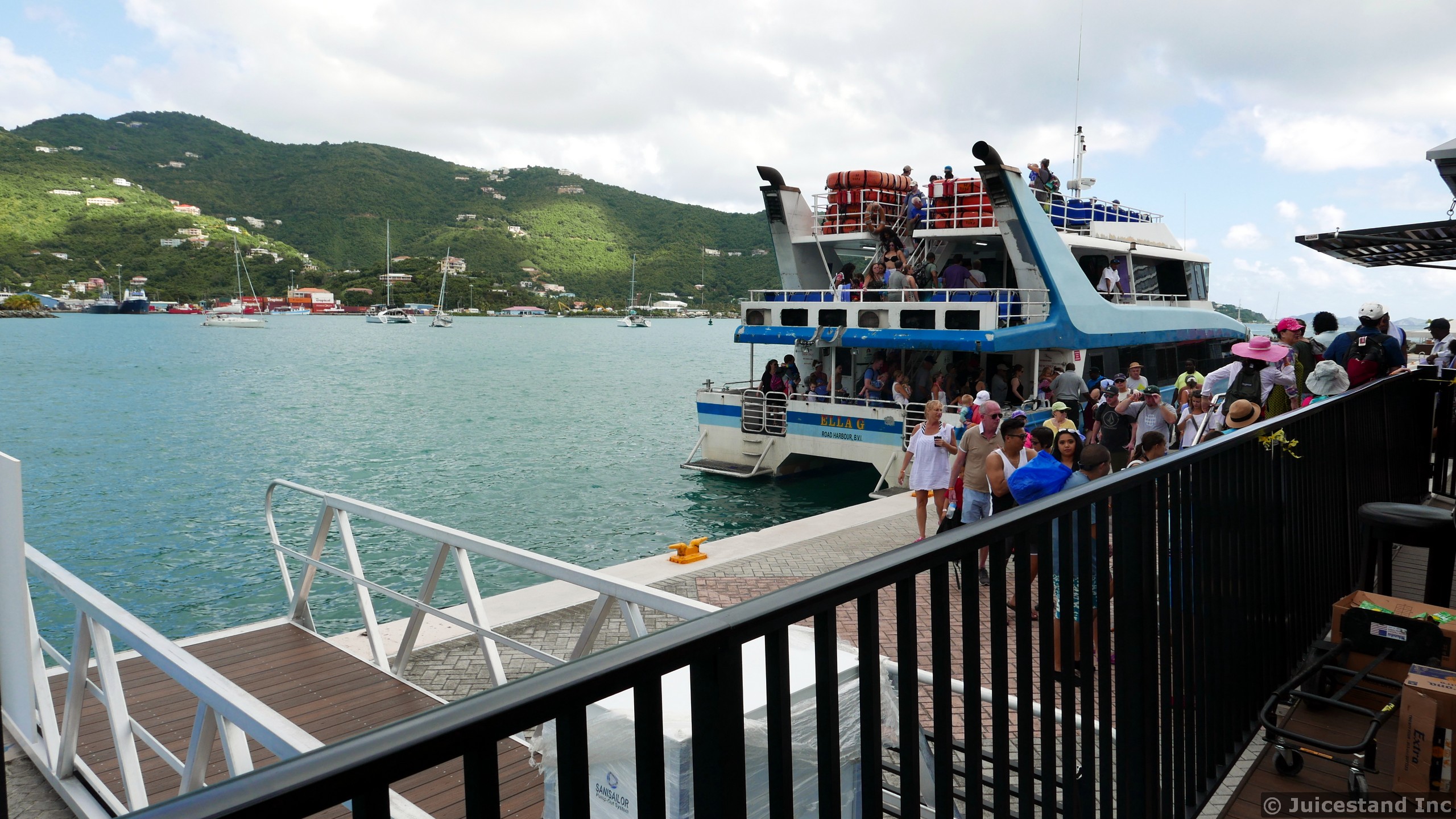 Ella G Ferry Road Harbour BVI at Cruise Pier
