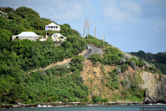 Hilly Road in Tortola BVI
