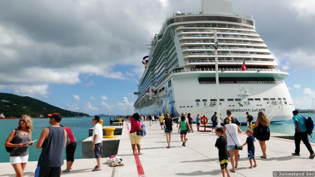 Norwegian Escape docked in Tortola
