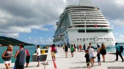 Norwegian Escape docked in Tortola