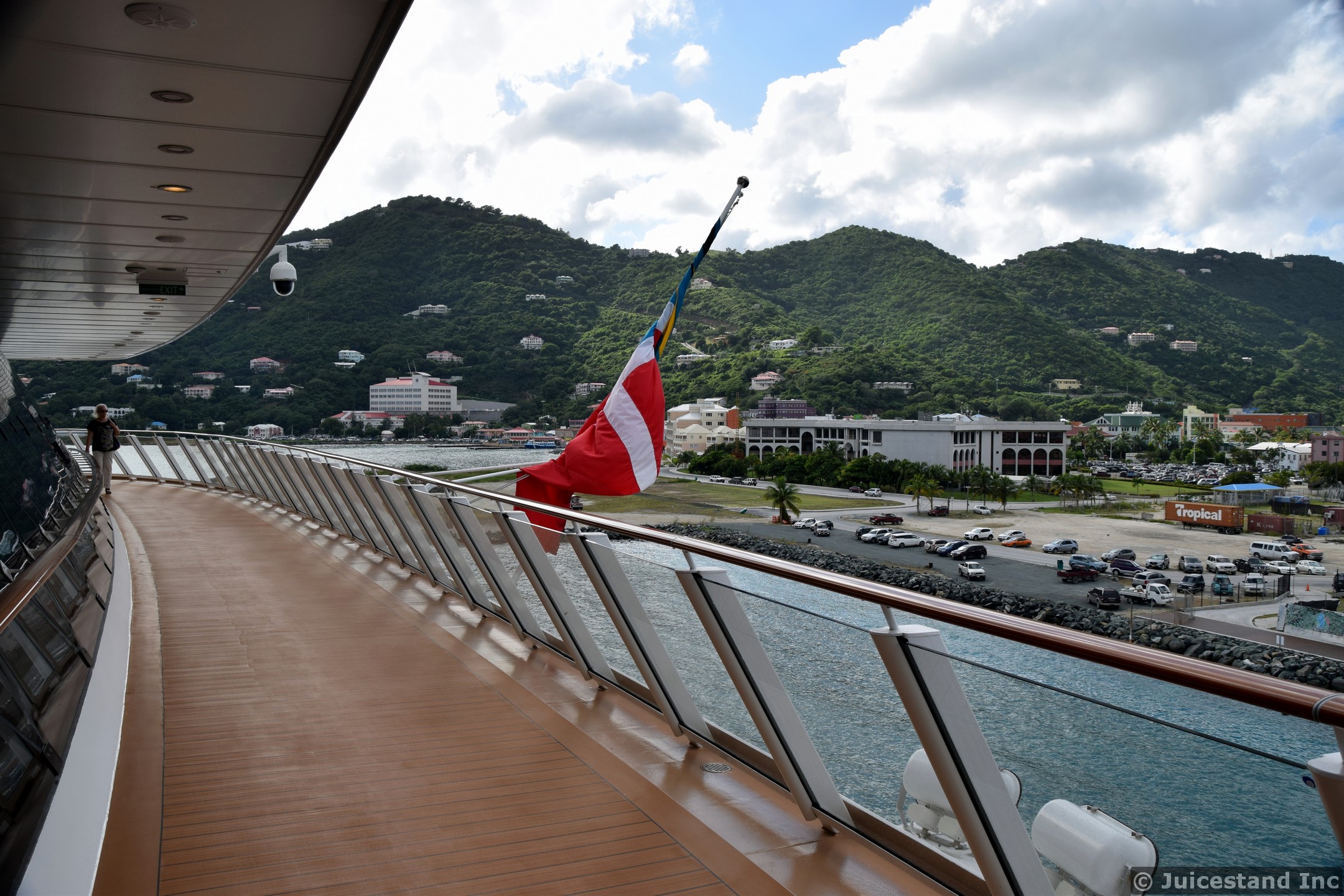 Road Town Seen from Back of Cruise Ship
