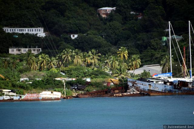 Rusted Ships in Tortola