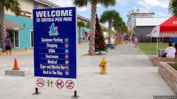 Tortola Pier Park Welcome Sign
