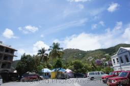 Green hills and colorful shops in Tortola.jpg