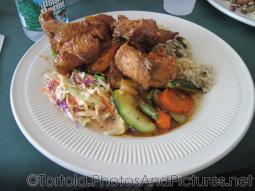 Caribbean fried fish and stew and slaw at Cane Garden Bay restaurant in Tortola.jpg

