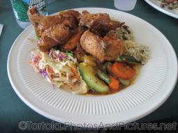 Caribbean fried fish and stew and slaw at Cane Garden Bay restaurant in Tortola.jpg