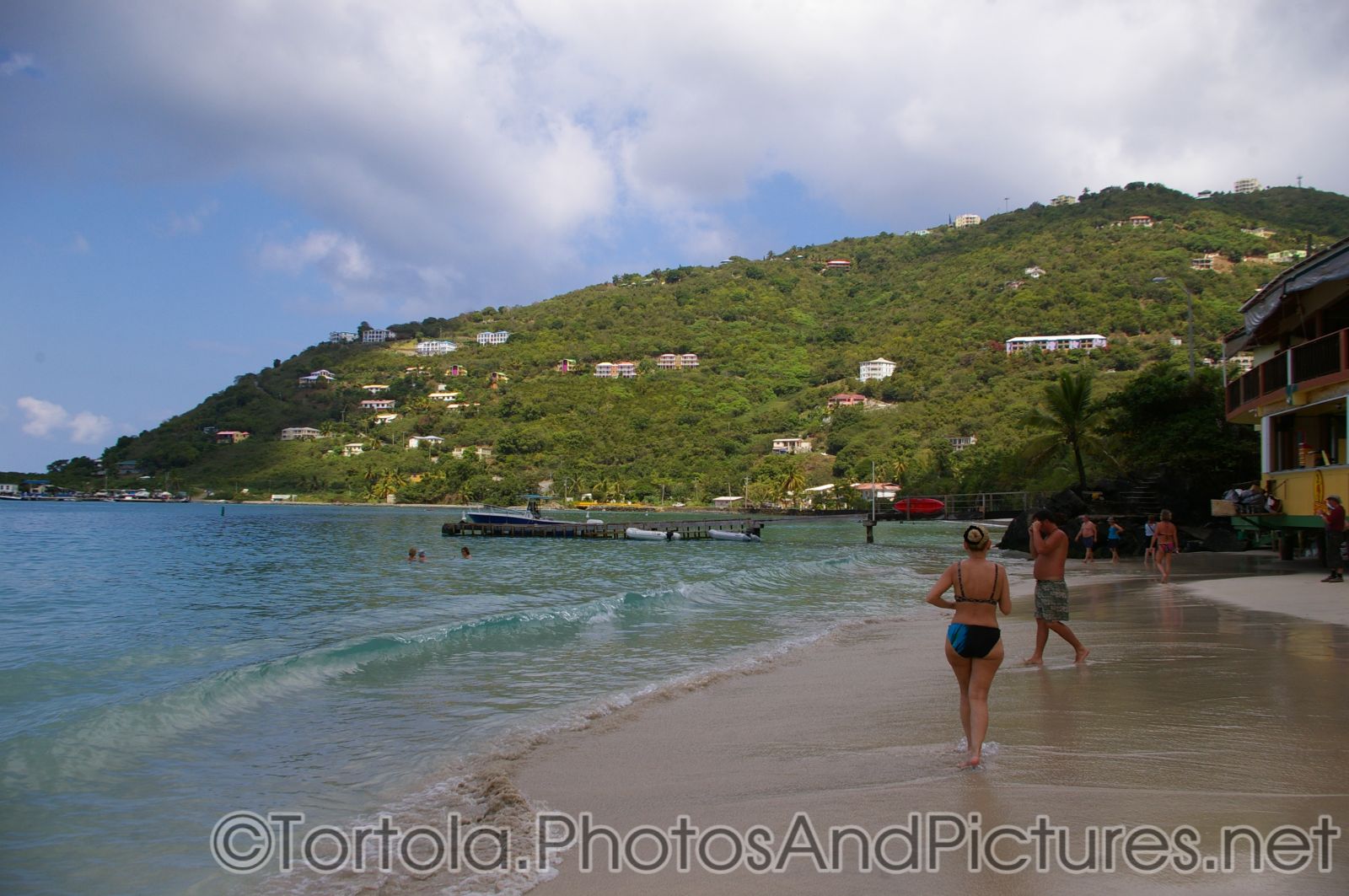 Pier at one end of Cane Garden Bay Beach in Tortola.jpg
